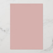 Klassieke Roze Elegante Trouwdag Folie Uitnodiging (Achterkant)