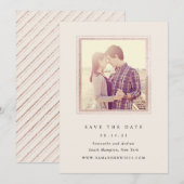 Klassieke Roze en Gouden Lijst Foto Save The Date (Voorkant / Achterkant)