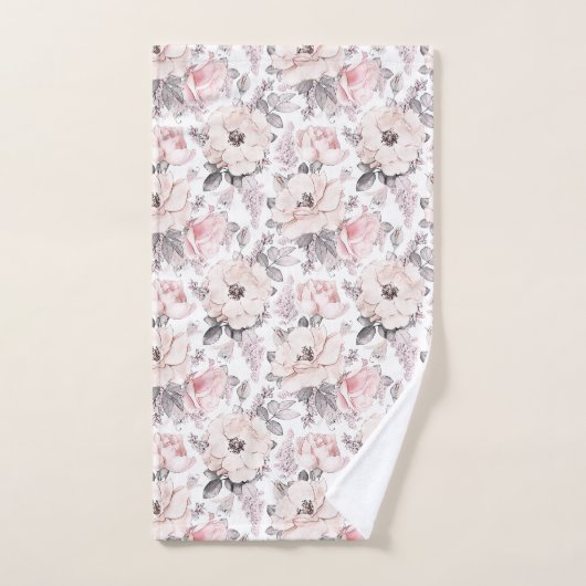 Klassieke roze en grijs patroon bad handdoek (Handdoek)