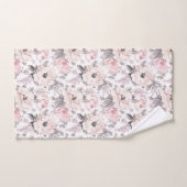 Klassieke roze en grijs patroon bad handdoek (Handdoek)