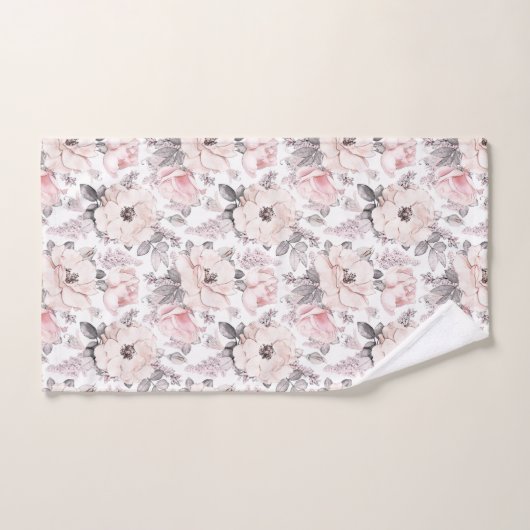 Klassieke roze en grijs patroon bad handdoek (Handdoek)