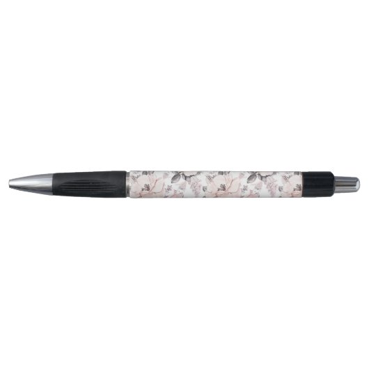Klassieke roze en grijs patroon pen (Voorkant)