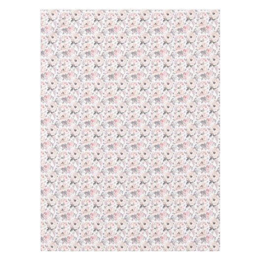 Klassieke roze en grijs patroon tafelkleed (Voorkant)