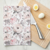 Klassieke roze en grijs patroon theedoek (Quarter Fold)