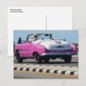 Klassieke roze en witte converteerbare Briefkaarte Briefkaart (Voorkant / Achterkant)