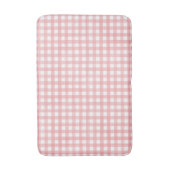 Klassieke Roze en Witte Gingham Plaid Patterned Badmat (Voorkant Verticaal)