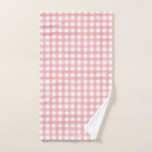 Klassieke Roze en Witte Gingham Plaid Patterned Handdoek (Handdoek)
