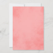 Klassieke roze Floral Wedding Kaart (Achterkant)