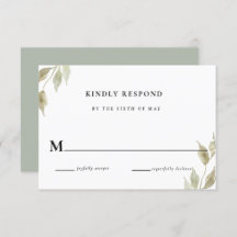 Klassieke roze Floral Wedding RSVP Antwoord