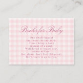 Klassieke roze geruite kaart voor babyshower (Voorkant)