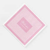 Klassieke Roze Geruite Servetten met Persoonlijke (Hoek)
