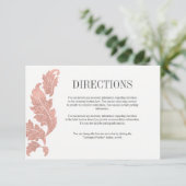 Klassieke roze gouden wapenschild huwelijksrichtin kaart (Staand voorkant)