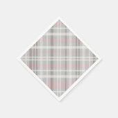Klassieke roze grijs wit plaid servetten (Hoek)