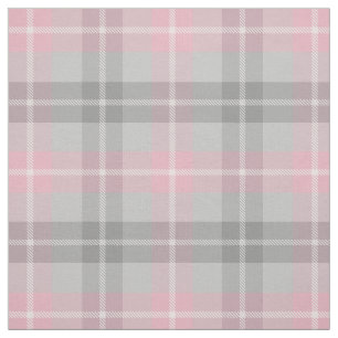 Klassieke roze grijs wit plaid stof