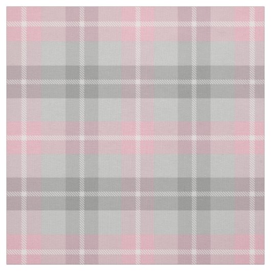 Klassieke roze grijs wit plaid stof (Swatch)