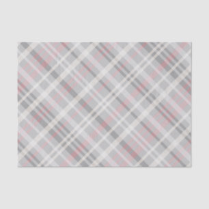 Klassieke roze grijs wit plaid tissuepapier