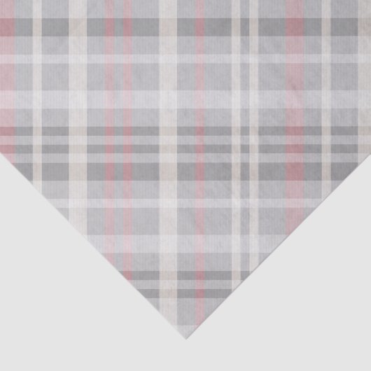 Klassieke roze grijs wit plaid tissuepapier (Detail)