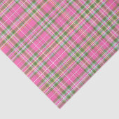 Klassieke Roze & Groene Schotse Plaid Tissuepapier (Detail)
