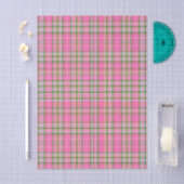 Klassieke Roze & Groene Schotse Plaid Tissuepapier (Craft)