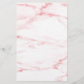 Klassieke roze marmer briefpapier (Voorkant)