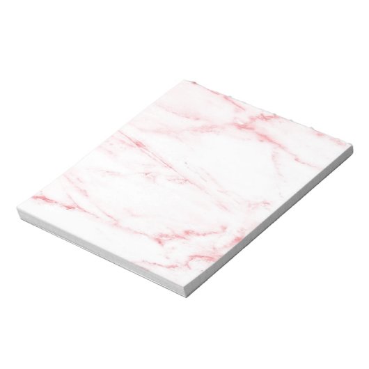 Klassieke roze marmer notitieblok (Linkerzijde)