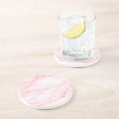 Klassieke roze marmer zandsteen onderzetter (Zijkant)