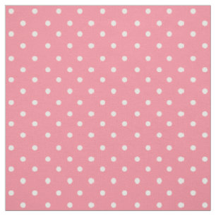 Klassieke roze met witte pooldots stof