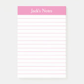 Klassieke roze, op maat gemaakt post-it® notes (Voorkant)