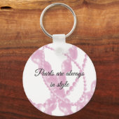 Klassieke Roze Parels   Sleutelhanger (Voorkant)