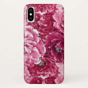 Klassieke roze pioenen clusters gepersonaliseerd Case-Mate iPhone case