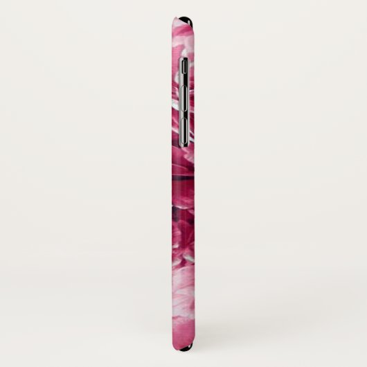 Klassieke roze pioenen clusters gepersonaliseerd Case-Mate iPhone case (Achterkant/links)