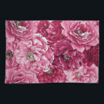 Klassieke Roze Pioenenclusters Bloemen Keuken Hand Theedoek<br><div class="desc">Vrouwelijke,  elegante en klassieke keukenhanddoek met roze pioenrozen clusters. Een perfect accent voor in de keuken.</div>