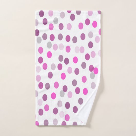 Klassieke roze pokadots op wit bad handdoek (Handdoek)