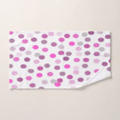 Klassieke roze pokadots op wit bad handdoek (Handdoek)