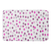 Klassieke roze pokadots op wit badmat (Voorkant)