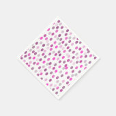 Klassieke roze pokadots op wit servet (Hoek)