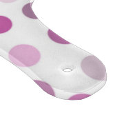 Klassieke roze pokadots op wit snijplank (Hoek)