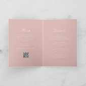 Klassieke Roze QR Code Elegante Trouw (Binnen)