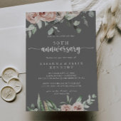 Klassieke Roze Roos 50e Grijze Huwelijksverjaardag Kaart