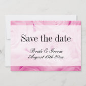 Klassieke roze roos bloemenboeket foto bruiloft save the date (Voorkant)