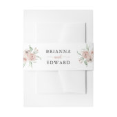 Klassieke roze roos bloemenbruiloft uitnodiging uitnodigingen wikkel (Voorkant Voorbeeld)