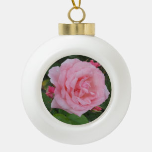 Klassieke Roze Roos Keramische Bal Ornament