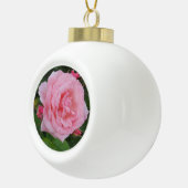 Klassieke Roze Roos Keramische Bal Ornament (Rechts)