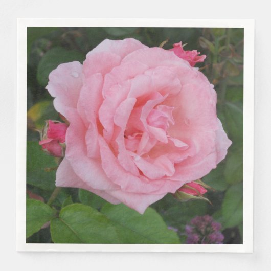 Klassieke Roze Roos Servet (Voorkant)