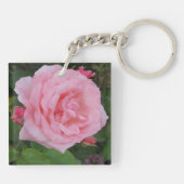 Klassieke Roze Roos Sleutelhanger (Achterkant)