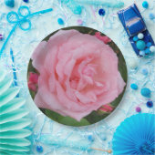 Klassieke roze Rose Papieren Bordje (Feest)