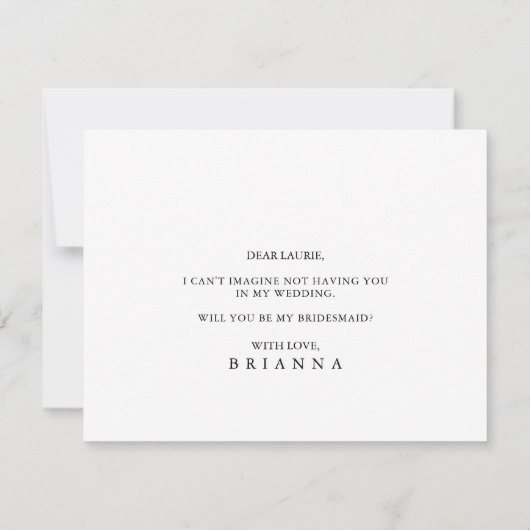 Klassieke roze roze bruidsroodbruin voorstel Nota Notitiekaartje (Achterkant)