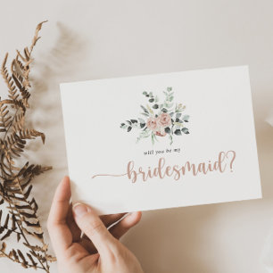 Klassieke roze roze bruidsroodbruin voorstel Nota  Notitiekaartje