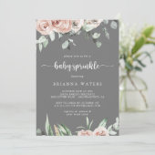 Klassieke roze roze grauwe Baby sprinkhaak Kaart (Staand voorkant)