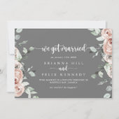 Klassieke roze roze grijze aankondiging (Voorkant)